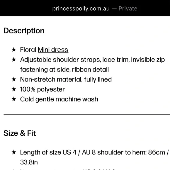 Princess Polly “Valencia” mini dress - Picture 5 of 5